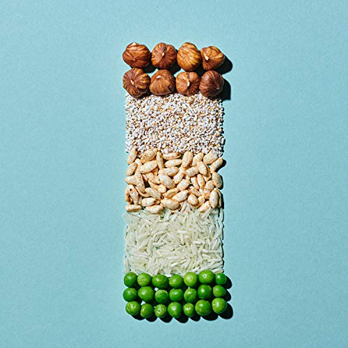 foodspring Barrita Proteica Vegana, 12 x 60g, Avellanas y Amaranto, tu snack proteico vegano con proteína 100% vegetal