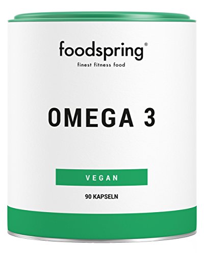 foodspring Cápsulas de Omega3, 90 cápsulas, Poder vegano para el sistema circulatorio