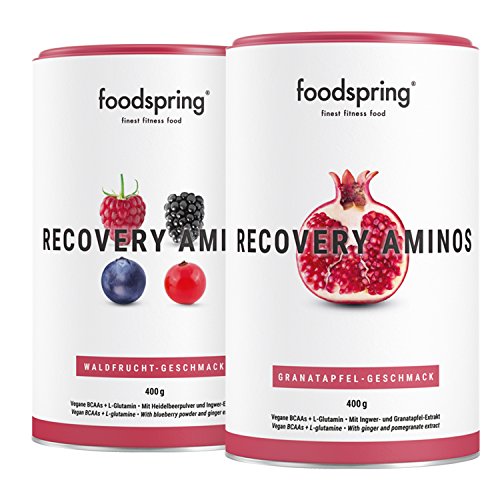 foodspring Recovery Aminos, Frutas del Bosque, La recuperación adecuada nunca había sido tan saludable, Fabricado en Alemania