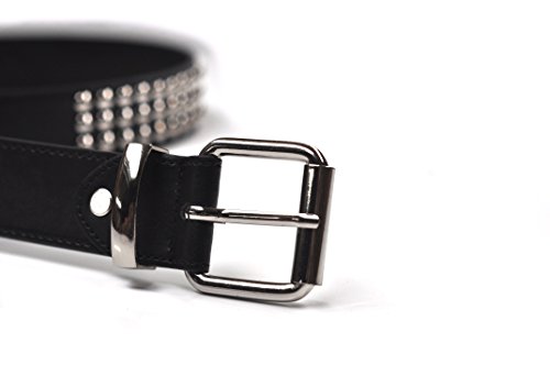 foolsGold 3 hileras con clavos cónicos Correa en negro - Medio - 32'' - 36" (81cm - 91cm)