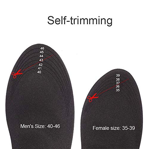 FOONEE Plantillas 4D para apoyo de arco, ayuda contra la fascitis plantar, metatarso y dolor en el talón, plantillas de espuma antisudor para hombres y mujeres, negro, 35-39