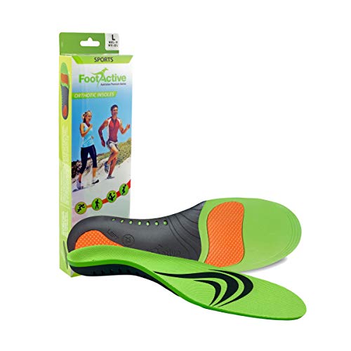 FOOTACTIVE SPORT – Plantillas Deportivas de Alto Impacto, de Longitud Completa Con Soporte Avanzado Ortopédico de Arco. Comodidad y Absorción de Impactos para la Prevención de Lesiones - XS (36/38 EU)