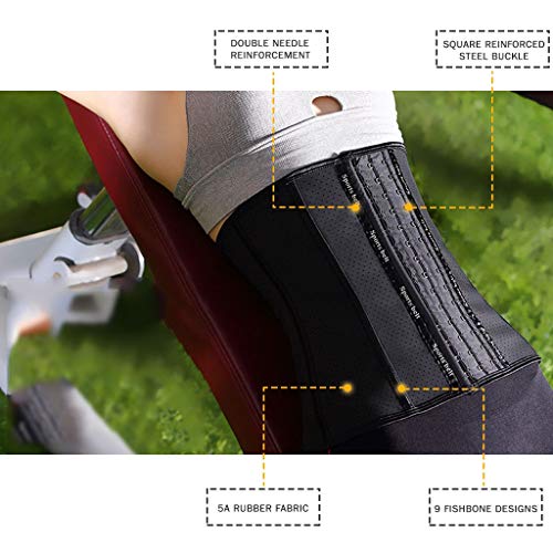 For Mujer De La Cintura del Corsé Trainer, Adelgazamiento Talladora del Cuerpo De La Panza De Control Faja Band De La Ropa Interior del Corsé Fajas Body Faja (Color : Black, Size : XL)