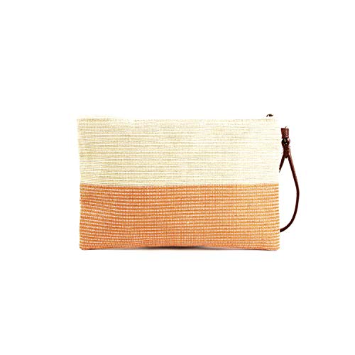 For Time Bandas Nature, Bolso de mano con correa Tricolor para Mujer, Naranja, 30x19 cm
