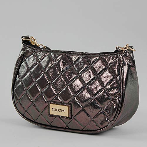 For Time, Bolso bandolera mujer Taysan, Gris, 25x16x8 cm