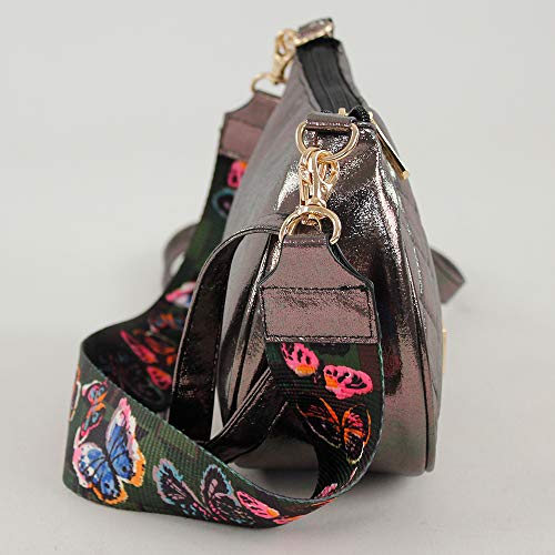 For Time, Bolso bandolera mujer Taysan, Gris, 25x16x8 cm