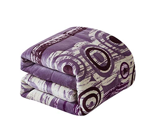 Foren Tex Manta para Cama y sófa Franela con Sherpa Blanca (3082 + Bajera, Cama 150) Llevan Fundas de Almohada (50x70) más una Bajera Ajustable Extra Suave Súper Cálida