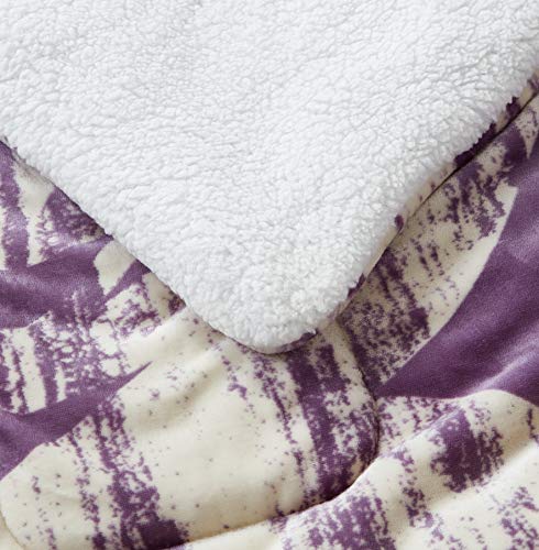 Foren Tex Manta para Cama y sófa Franela con Sherpa Blanca (3082 + Bajera, Cama 150) Llevan Fundas de Almohada (50x70) más una Bajera Ajustable Extra Suave Súper Cálida