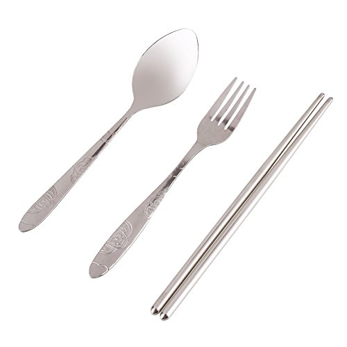 Forfar Portatil    Tenedor  Cuchara Cuchillería Ajuste De Bolsillo Al Aire Libre Que Acampa Yendo De Picnic Viajes Comer Vajilla