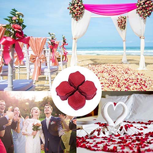 FORMIZON 3000 Piezas Pétalos de Rosa, Petalos Artificiales Confeti de Rosas, Hermosos Rojo Flores de Rose para el Día de San Valentín, Bodas, Fiestas