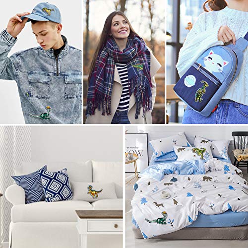 FORMIZON Parches de Dinosaurio, 15 Piezas Parches Ropa Termoadhesivos, Banda Kit de Costura, Parche de Ropa Patrón de Dinosaurio Pegatina pour DIY, Camiseta, Jeans, Ropa