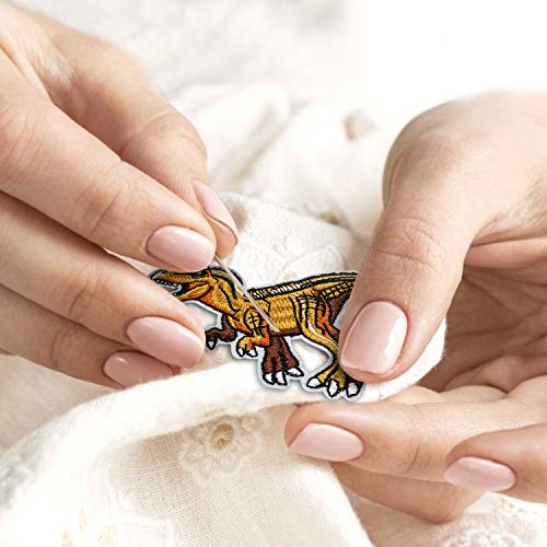 FORMIZON Parches de Dinosaurio, 15 Piezas Parches Ropa Termoadhesivos, Banda Kit de Costura, Parche de Ropa Patrón de Dinosaurio Pegatina pour DIY, Camiseta, Jeans, Ropa