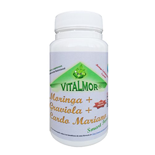 Fórmula Hepática: Moringa + Graviola + Cardo Mariano (bote de 100 cáps.)