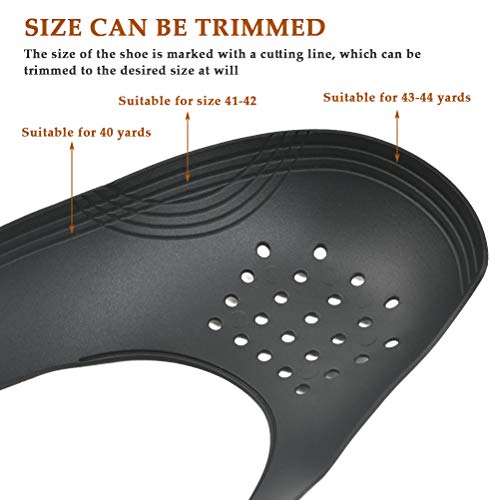 FOROREH protectores de zapatos antiarrugas contra pliegues de zapatos, protección de arrugas de zapatos, evitar pliegues de zapatos 4 pares, negro