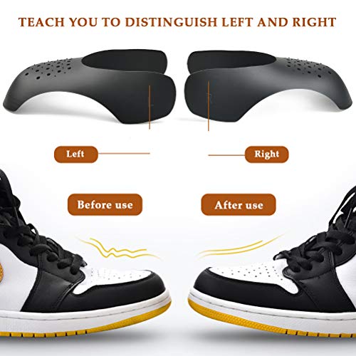 FOROREH protectores de zapatos antiarrugas contra pliegues de zapatos, protección de arrugas de zapatos, evitar pliegues de zapatos 4 pares, negro