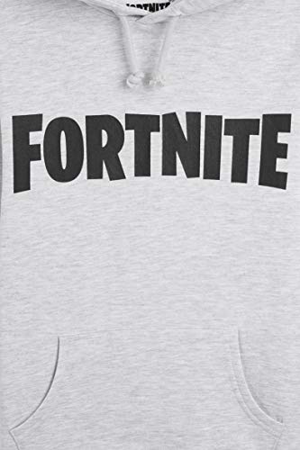 Fortnite Sudadera De Niños, Producto Oficial | Sudaderas para Niños con Manga Larga, Bolsillos Y Capucha | Regalos De Video Gamer Online (7/8 años, Gris)