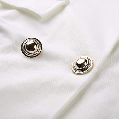 Fossen MuRope Vestidos Mujer Invierno Fiesta con Botones de Doble Fila - Vestidos de Fiesta Mujer Cortos Elegantes para Boda, Dress Falda Juveniles Invierno 2019 Corto Midi Tallas Grandes