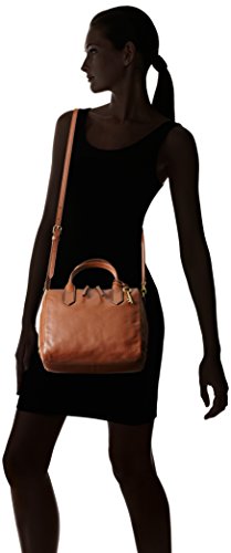Fossil Fiona - Bolso de piel para mujer, Marrón (Marrón medio), Talla única