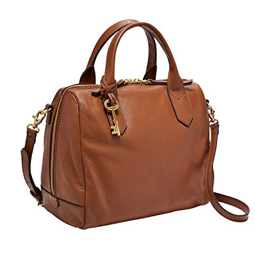 Fossil Fiona - Bolso de piel para mujer, Marrón (Marrón medio), Talla única