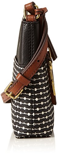 Fossil - Fiona, Bolsos bandolera Mujer, Mehrfarbig (Black Stripe), 18x18x24 cm (B x H T)