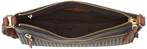 Fossil - Fiona, Bolsos bandolera Mujer, Mehrfarbig (Black Stripe), 18x18x24 cm (B x H T)
