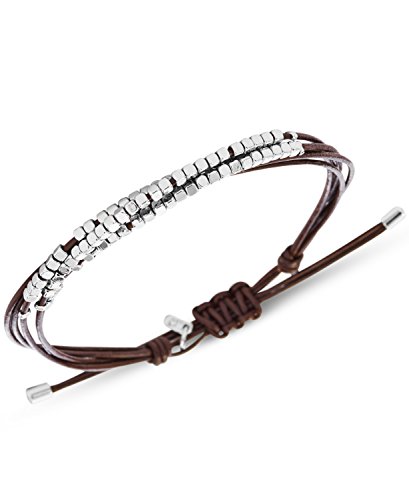 Fossil Pulsera ónice de Mujer con Cuero JA6379040