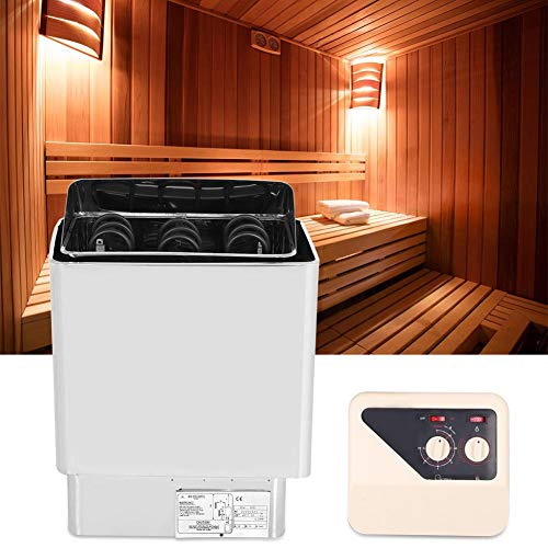 FOTABPYTI Sauna Estufa Calentador, Cuarto de baño Calefacción Control Externo Ducha Acero Inoxidable Estufa Calentador 9KW 220-380