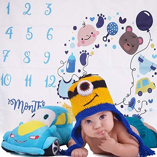 Fotografía de fondo de la foto del bebé recién nacido floral manta mes DIY niños niños suave