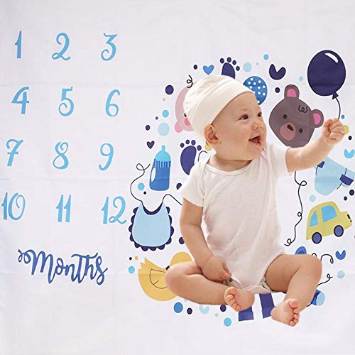 Fotografía de fondo de la foto del bebé recién nacido floral manta mes DIY niños niños suave