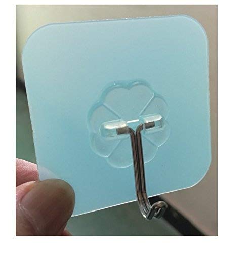 FOURCHEN Ganchos de Pared Resistentes Reutilizables, 16Packs Soporte de 4 Colores mínimo 22 Libras, Gancho Adhesivo Impermeable para baño, Cocina, Toalla, Gancho de Techo