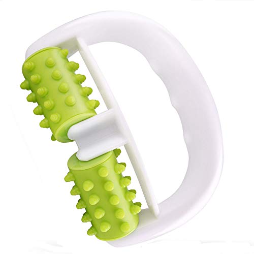 FQD Rodillo de masaje de vida para dolor muscular y eliminar la celulitis, cepillo de rodillos corporales para hombros, brazos, glúteos, espalda, abdomen, piernas y pantorrillas, color verde
