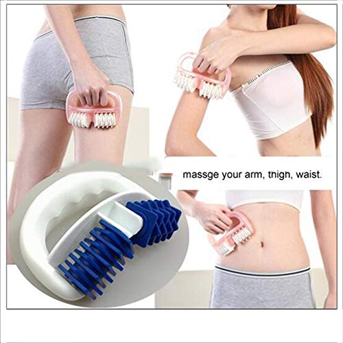 FQD Rodillo de masaje de vida para dolor muscular y eliminar la celulitis, cepillo de rodillos corporales para hombros, brazos, glúteos, espalda, abdomen, piernas y pantorrillas, color verde
