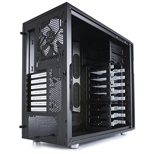 Fractal Design Define R5 Negro - Caja de computadora para juegos -Dos Ventiladores de Refrigeración de 120mm Incluidos- Optimizado para una alta ventilación y computación silenciosa - Interior modular