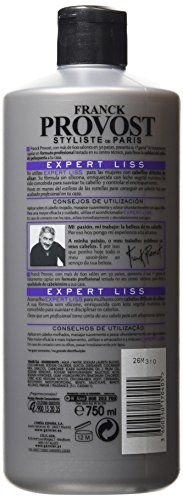 Franck Provost - Expert Liss - Champú profesional para cabellos difíciles de alisar - 750 ml