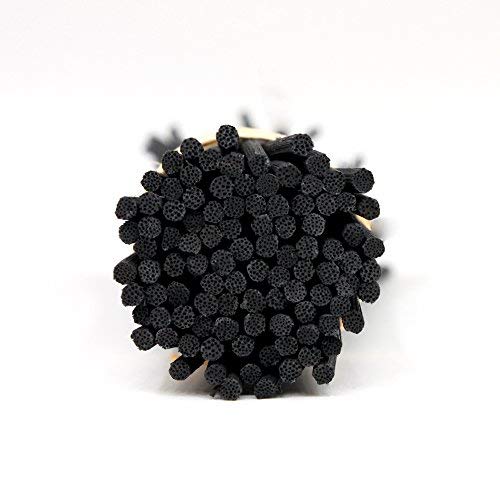 Frandy House - Varillas de caña para difusor, varillas para difusor de perfume de repuesto de ratán natural, 30,48 cm x 3 mm, 30 unidades (negro)