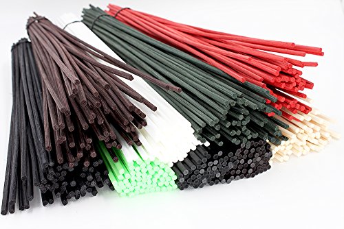Frandy House - Varillas de caña para difusor, varillas para difusor de perfume de repuesto de ratán natural, 30,48 cm x 3 mm, 30 unidades (negro)