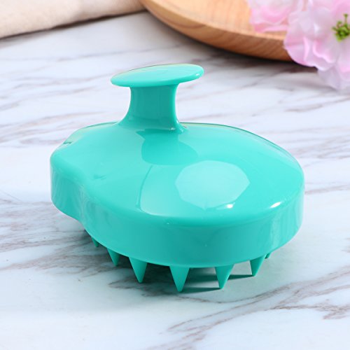 FRCOLOR Masajeador Cuero Cabelludo de Silicona para Cabeza Ducha (Verde)