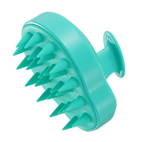 FRCOLOR Masajeador Cuero Cabelludo de Silicona para Cabeza Ducha (Verde)