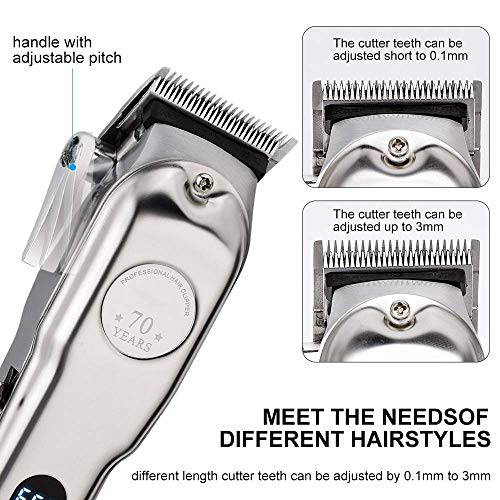 Freestyle Cortadora de cabello Cortapelos para hombres Maquina de cortar pelos Profesional Cortadora de barba Recargable con pantalla LCD inalámbrica