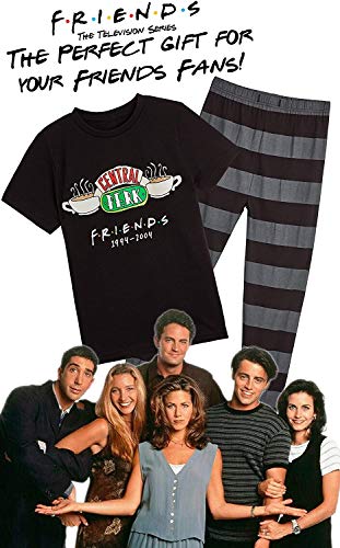 FRIENDS Pijama Hombre y Mujer, Conjunto Camiseta Manga Corta y Pantalon Largo 100% Algodon, Merchandising Oficial Regalos para Hombres y Mujeres Talla S-3XL (S)