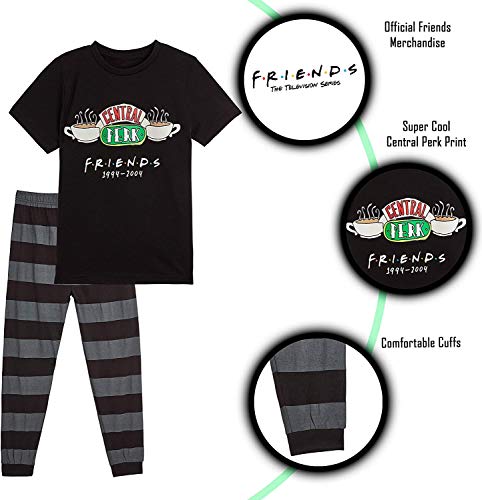 FRIENDS Pijama Hombre y Mujer, Conjunto Camiseta Manga Corta y Pantalon Largo 100% Algodon, Merchandising Oficial Regalos para Hombres y Mujeres Talla S-3XL (S)