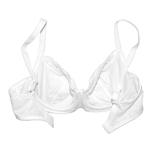 frugue Sujetador Reductor con Aros Sexy Talla Grande Mujer Blanco ES 95B (EU 80B)