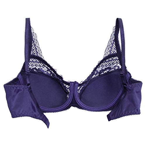 frugue Sujetador Reductor con Relleno con Aros Talla Grande Mujer Azul Marino ES 95B (EU 80B)