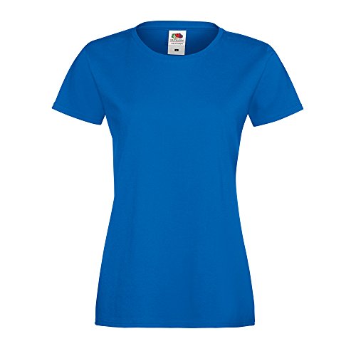 Fruit of the Loom 61414 Womens Short Sleeve Ladies Softspun T-Shirt tee - Royal - Large