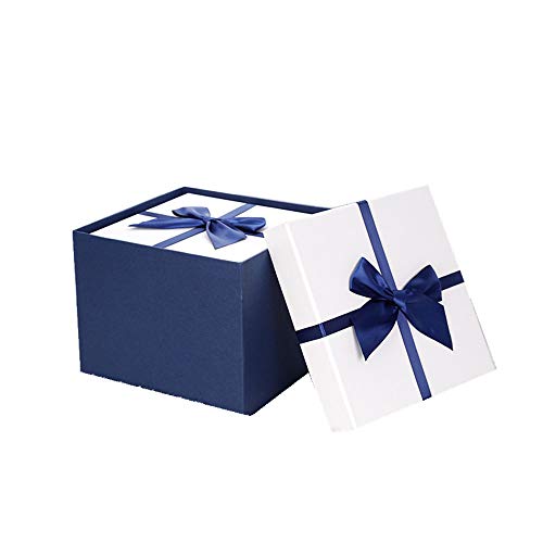 FRYH Caja De Regalo Boda Navidad Baby Shower Tarta Casera De Regalo De Cumpleaños Galleta Chocolate Galleta Caramelo Vela Bomba De Baño Joyero,Blue