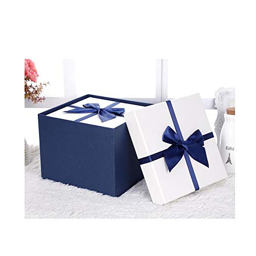 FRYH Caja De Regalo Boda Navidad Baby Shower Tarta Casera De Regalo De Cumpleaños Galleta Chocolate Galleta Caramelo Vela Bomba De Baño Joyero,Blue