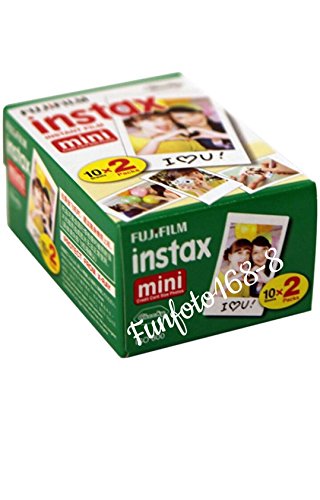 Fujifilm Instax Mini Brillo - Pack de 40 Películas Fotográficas Instantáneas (40 hojas), Color Blanco