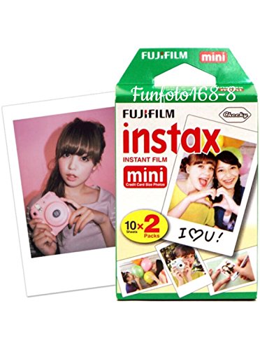Fujifilm Instax Mini Brillo - Pack de 40 Películas Fotográficas Instantáneas (40 hojas), Color Blanco
