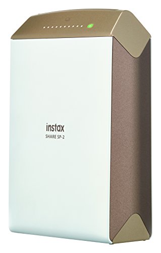 Fujifilm Instax Share SP-2 - Impresora para smartphones (62 mm x 46 mm, 320 dpi, 2W, capacidad de impresión - 100 fotos, USB cable, WiFi, color), Dorado