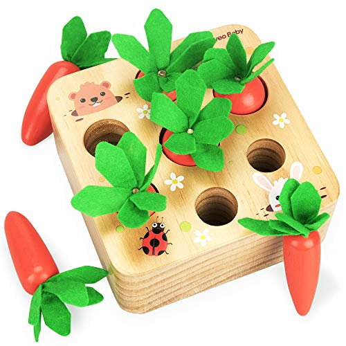 AiTuiTui Cubo de actividades de madera para niños y niñas de 2 a 3 años,  juguetes educativos de aprendizaje Montessori para niños pequeños de 1, 2,  3